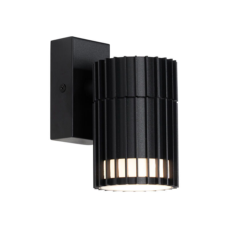 foto del prodotto qazqa appliques boris design alluminio nero tondo max. 1 x watt