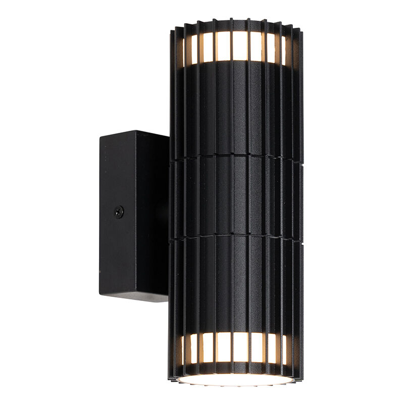 foto del prodotto qazqa appliques boris design alluminio nero tondo max. 2 x watt
