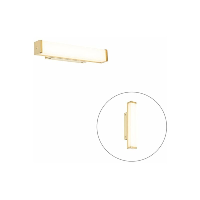 foto del prodotto qazqa appliques cascada moderno plastico,alluminio oro ottone oblungo non sostituibile led max. 1 x 5.4 watt