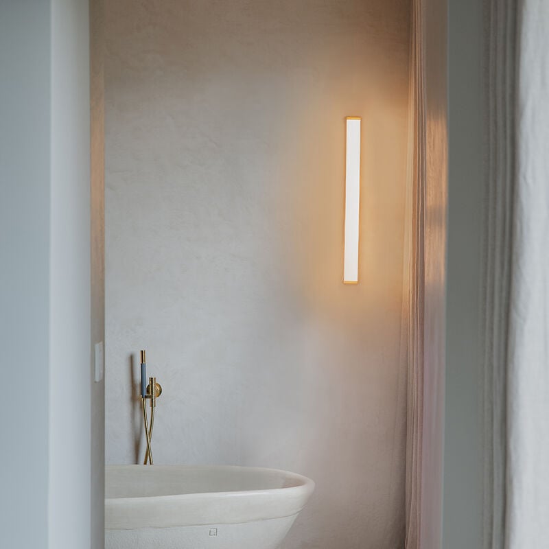 foto del prodotto qazqa appliques cascada moderno plastico,alluminio oro ottone oblungo non sostituibile led max. 2 x 5.4 watt