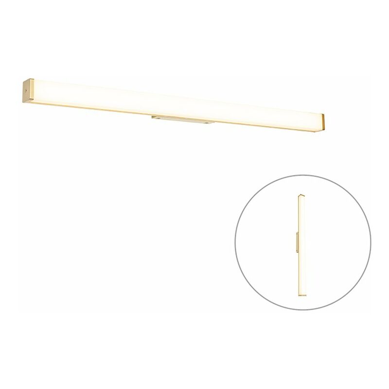 foto del prodotto qazqa appliques cascada moderno plastico,alluminio oro ottone oblungo non sostituibile led max. 3 x 5.4 watt