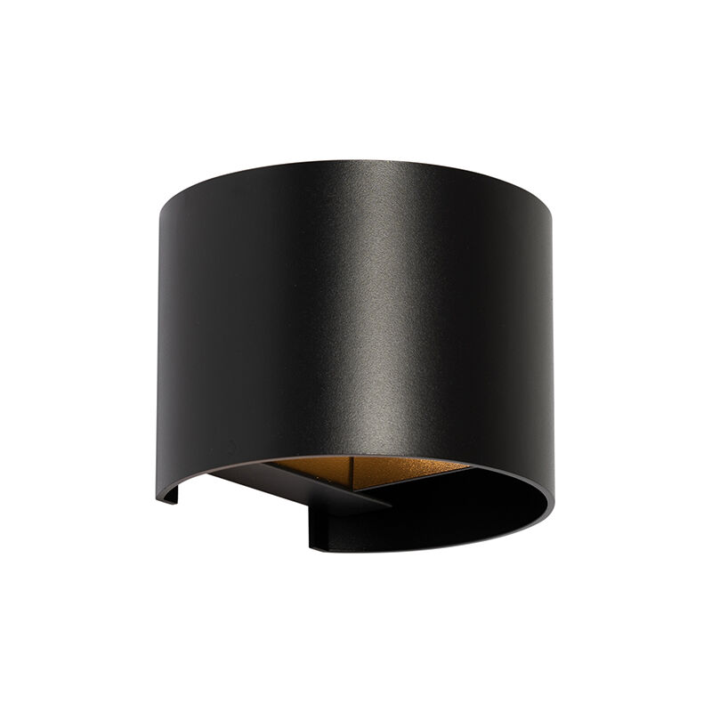 foto del prodotto qazqa appliques edwin moderno alluminio,acciaio nero tondo max. 1 x watt
