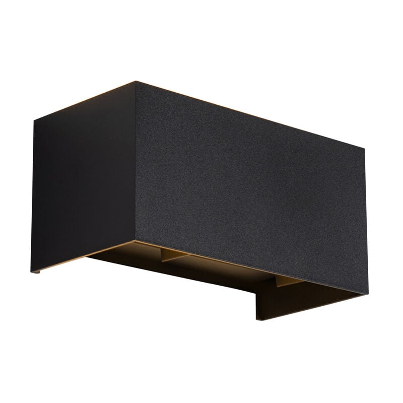 foto del prodotto qazqa appliques edwin moderno alluminio nero allungato non sostituibile led max. 4 x 10.8 watt