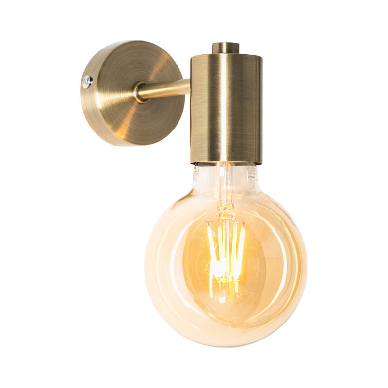 foto del prodotto qazqa appliques facil industriale acciaio bronzo tondo max. 1 x watt