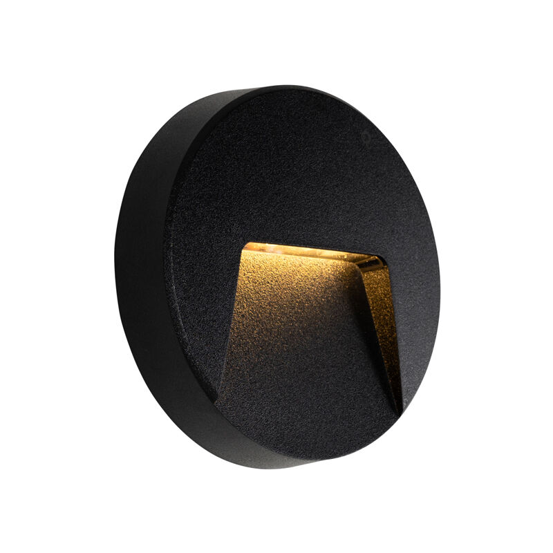 foto del prodotto qazqa appliques gem moderno plastico nero tondo non sostituibile led max. 1 x 3 watt