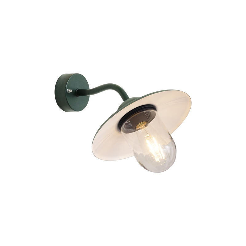 foto del prodotto qazqa appliques munich industriale vetro,acciaio verde alltri max. 1 x watt