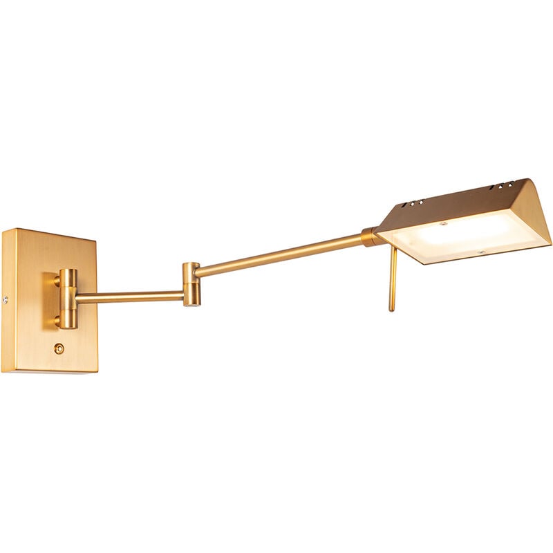 foto del prodotto qazqa appliques notia design acciaio bronzo oblungo non sostituibile led max. 1 x 9.5 watt
