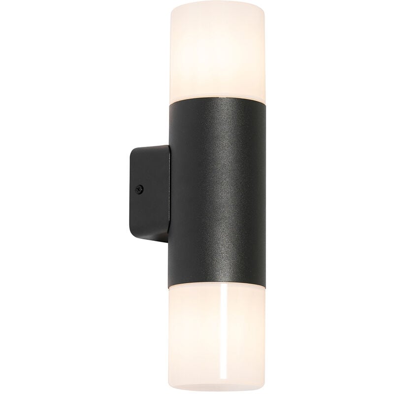 foto del prodotto qazqa appliques odense moderno alluminio,plastico nero bianco tondo max. 2 x watt