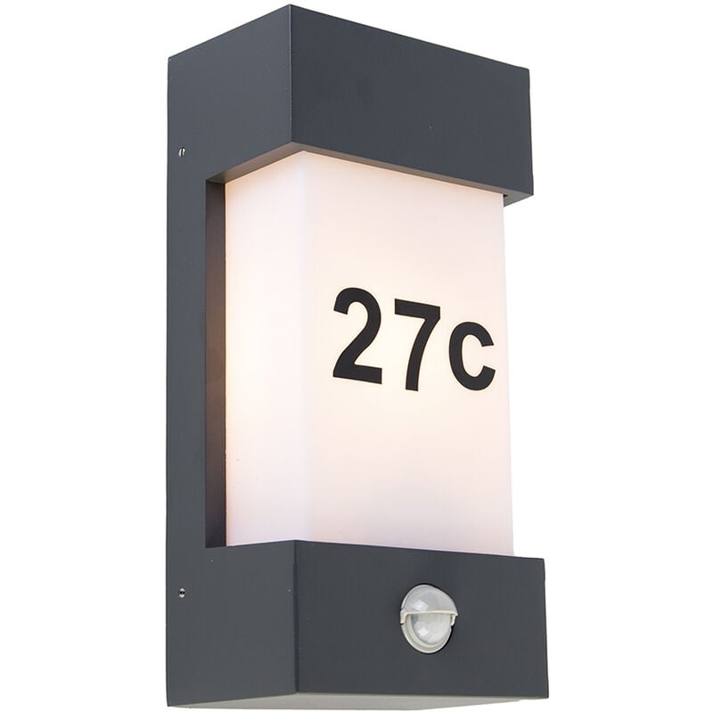 foto del prodotto qazqa appliques tide moderno alluminio,plastico grigio scuro allungato max. 1 x watt