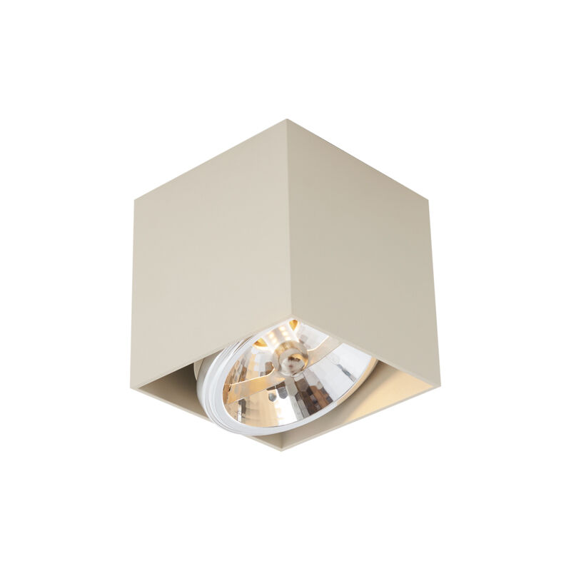 foto del prodotto qazqa box moderno alluminio beige quadrato max. 1 x watt