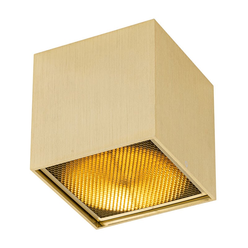 foto del prodotto qazqa faretto box design alluminio,acciaio oro cubo max. 1 x watt