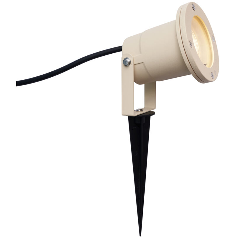 foto del prodotto qazqa faretto con palo da giardino basic moderno metallo,plastico,vetro beige tondo max. 1 x watt