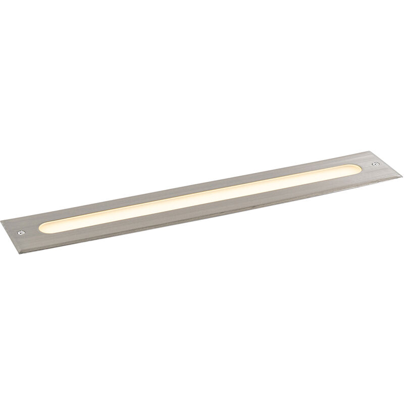 foto del prodotto qazqa faretto da incasso da terra eline moderno alluminio,acciaio acciaio allungato non sostituibile led max. 1 x 20 watt