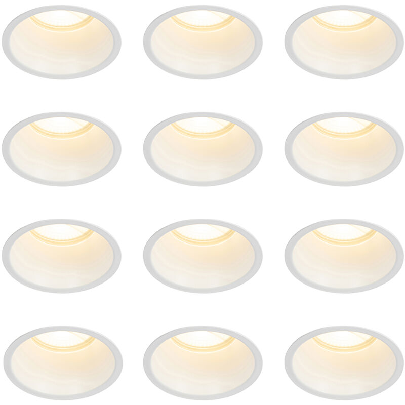 foto del prodotto qazqa - faretto da incasso dept - moderno - alluminio - bianco - tondo max. 12 x watt