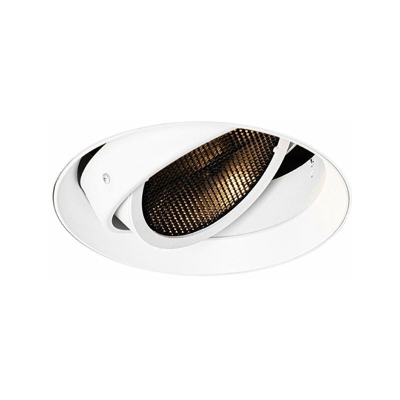 foto del prodotto qazqa faretto da incasso oneon honey moderno alluminio bianco tondo max. 1 x watt