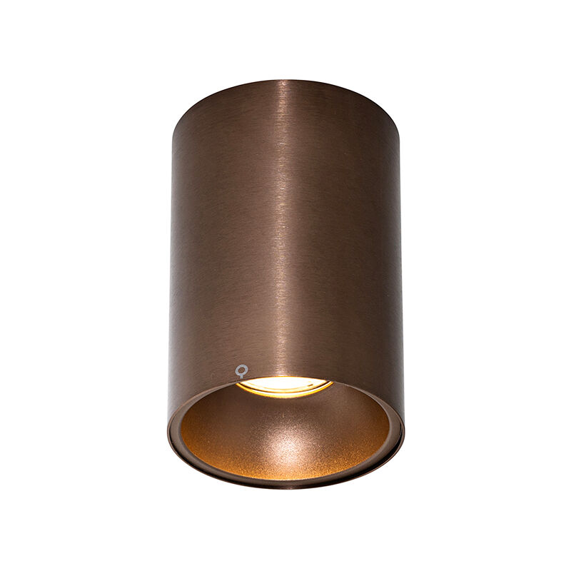 foto del prodotto qazqa faretto deep design alluminio bronzo cilindro max. 1 x watt
