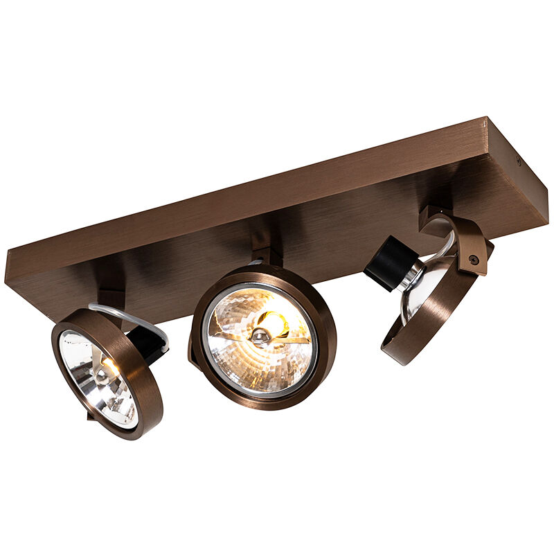foto del prodotto qazqa faretto go design alluminio bronzo allungato max. 3 x watt