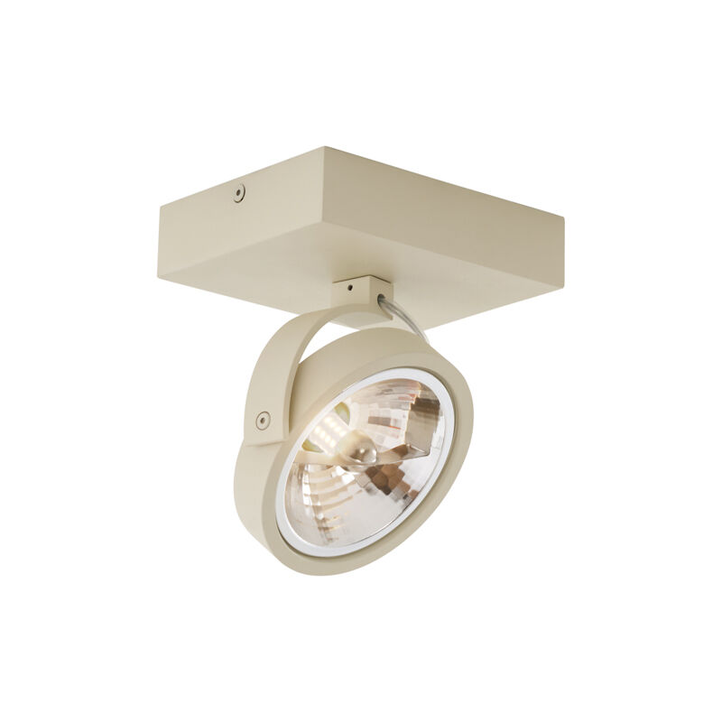 foto del prodotto qazqa faretto go moderno alluminio beige allungato tondo max. 1 x watt