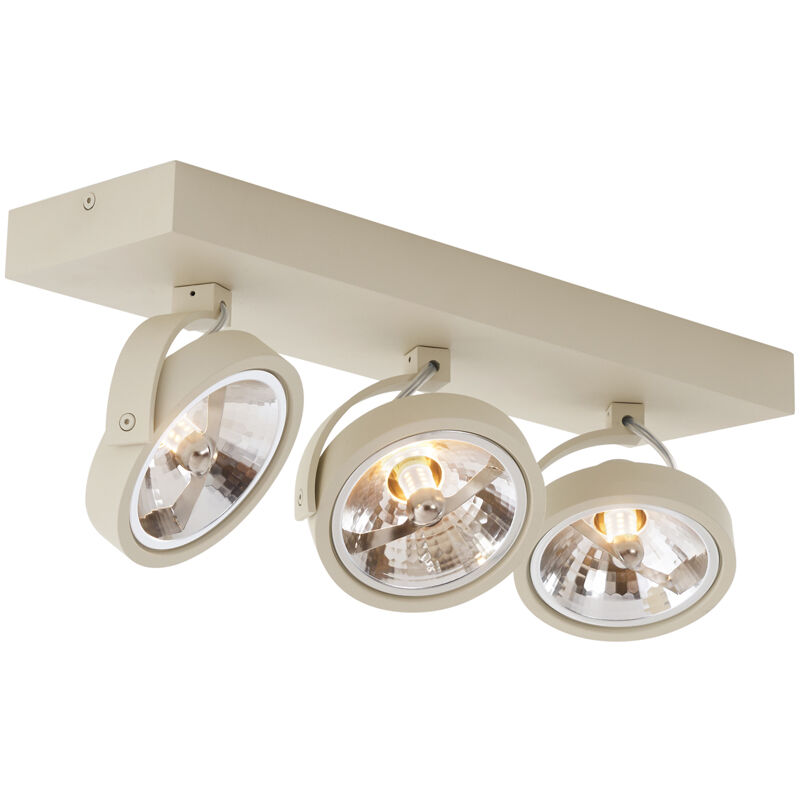 foto del prodotto qazqa faretto go moderno alluminio beige allungato tondo max. 3 x watt