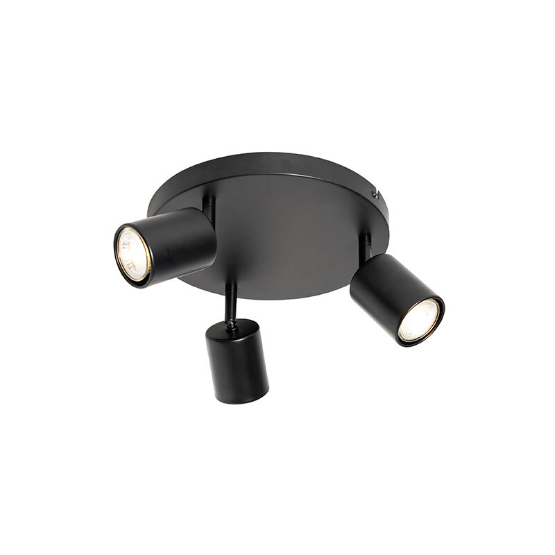 foto del prodotto qazqa faretto java moderno acciaio nero tondo max. 3 x watt