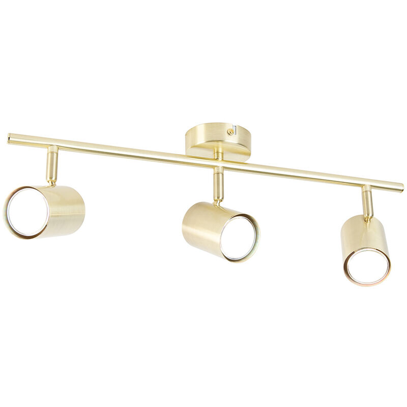foto del prodotto qazqa faretto jeana moderno acciaio ottone oblungo gu10 max. 3 x 4.5 watt