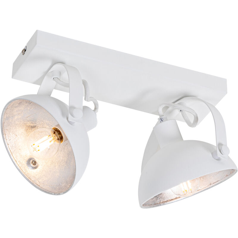 foto del prodotto qazqa faretto magnax industriale acciaio bianco argento oblungo max. 2 x watt