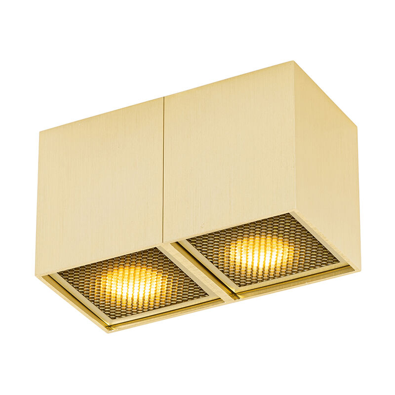 foto del prodotto qazqa faretto qubo design alluminio,acciaio oro allungato max. 2 x watt