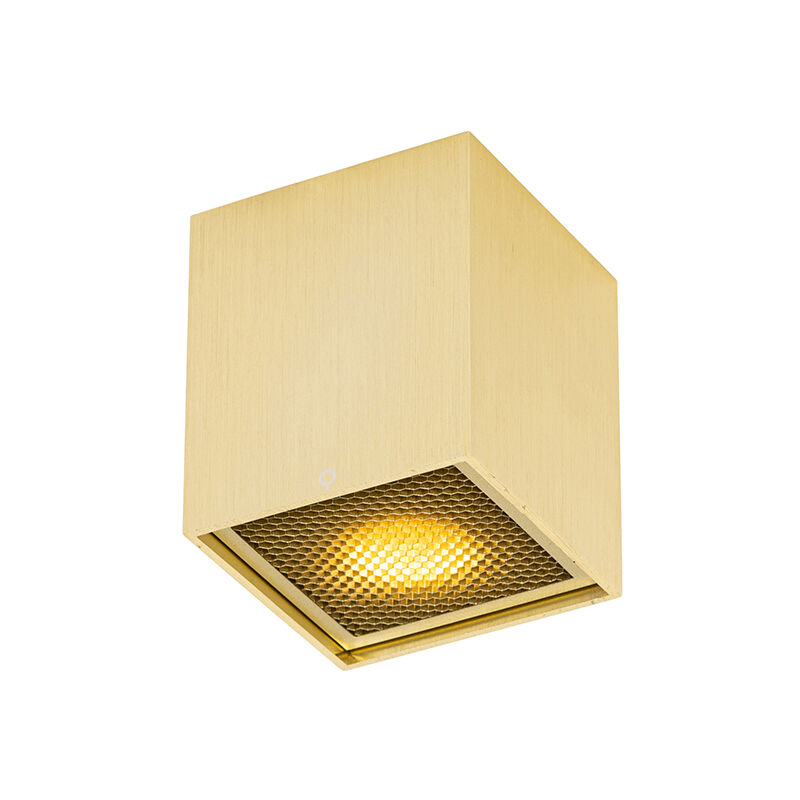 foto del prodotto qazqa faretto qubo design alluminio,acciaio oro quadrato max. 1 x watt