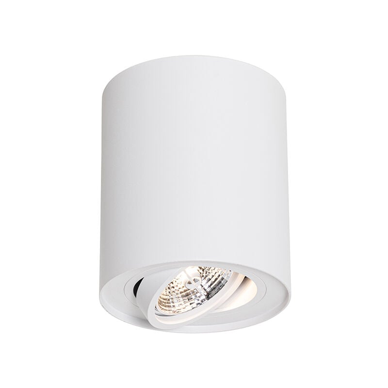foto del prodotto qazqa - faretto rondoo up - moderno - alluminio - bianco - cilindro max. 1 x watt