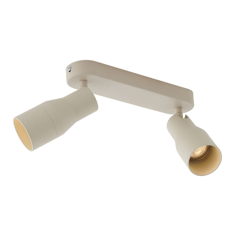 foto del prodotto qazqa faretto stanley moderno alluminio beige tondo ovale max. 2 x watt
