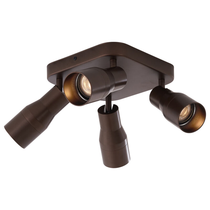 foto del prodotto qazqa faretto stanley moderno alluminio bronzo quadrato tondo max. 4 x watt