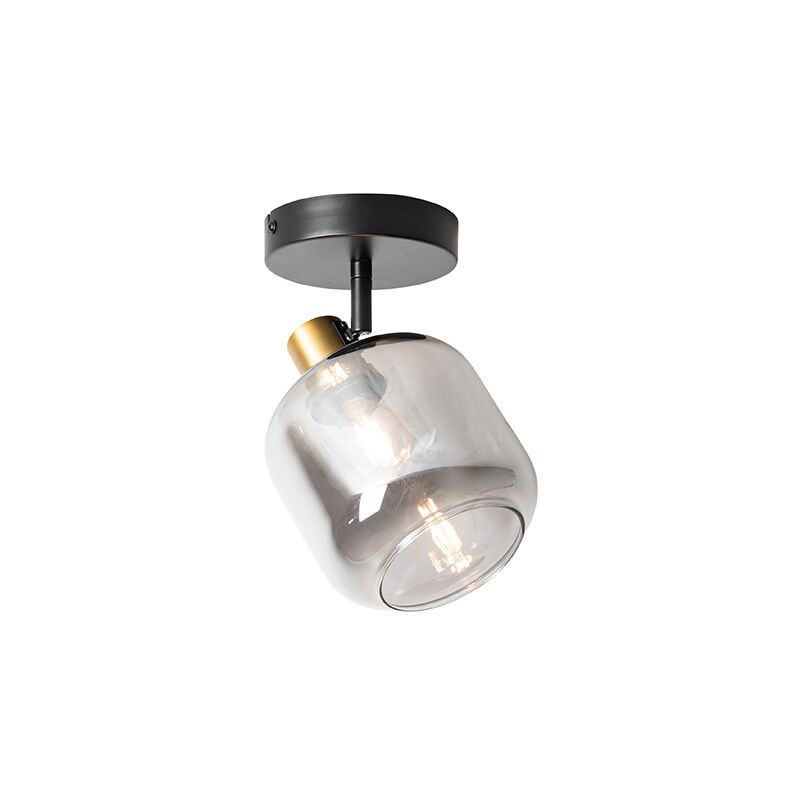 foto del prodotto qazqa faretto zuzanna design vetro,acciaio grigio oro ottone nero tondo max. 1 x watt