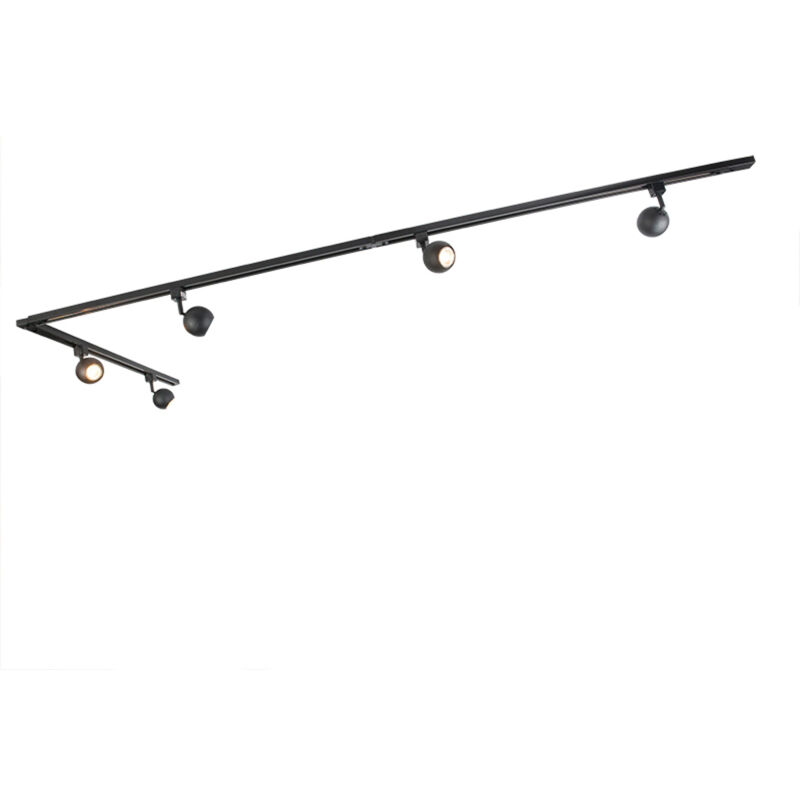 foto del prodotto qazqa gissi moderno acciaio,alluminio nero oblungo max. 5 x watt