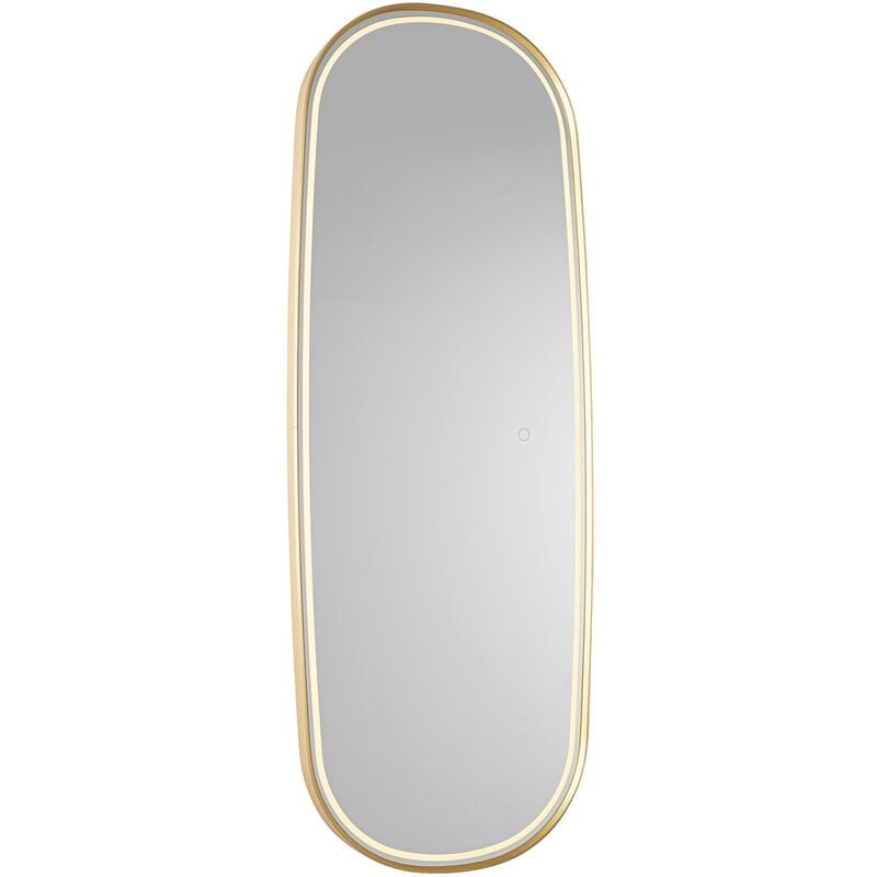 foto del prodotto qazqa illuminazione per specchio geraldien moderno vetro,alluminio oro ovale non sostituibile led max. 1 x 28 watt