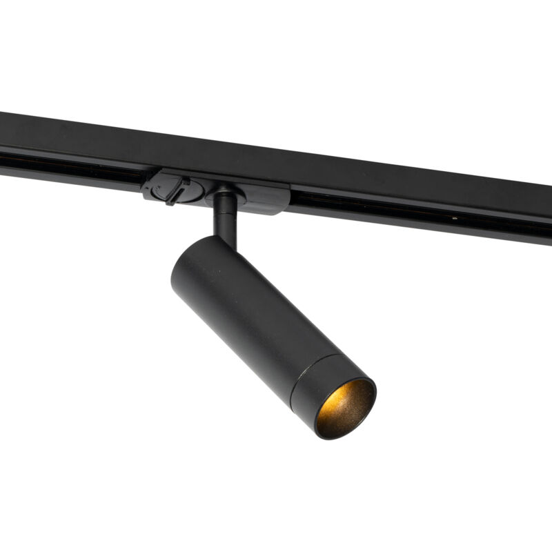 foto del prodotto qazqa jeana luxe moderno acciaio,plastico nero tondo max. 1 x watt