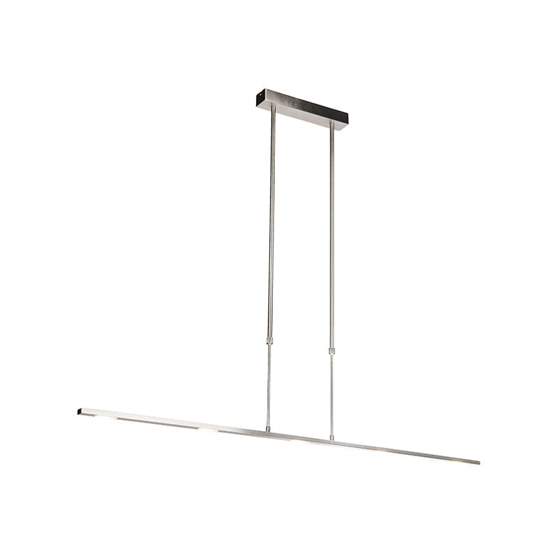 foto del prodotto qazqa lampada a sospensione bold moderno alluminio,acciaio alluminio oblungo non sostituibile led max. 5 x 25 watt