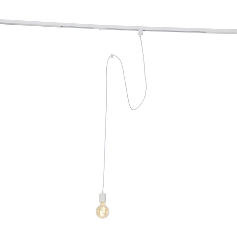 foto del prodotto qazqa lampada a sospensione cavalux moderno acciaio bianco tondo max. 1 x watt