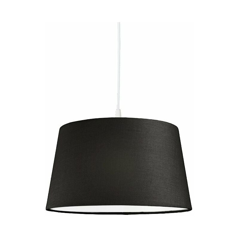 foto del prodotto qazqa lampada a sospensione hanglamp moderno plastico bianco nero tondo oblungo max. 1 x watt