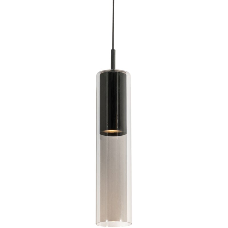 foto del prodotto qazqa lampada a sospensione lloyd moderno acciaio nero oblungo max. 1 x watt