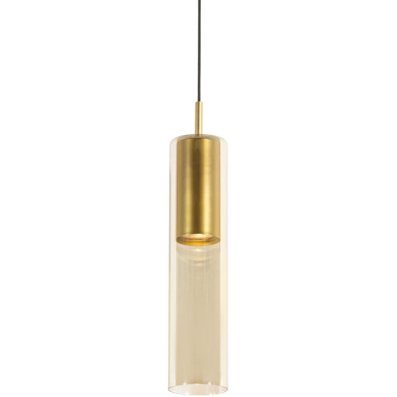 foto del prodotto qazqa lampada a sospensione lloyd moderno acciaio oro oblungo max. 1 x watt