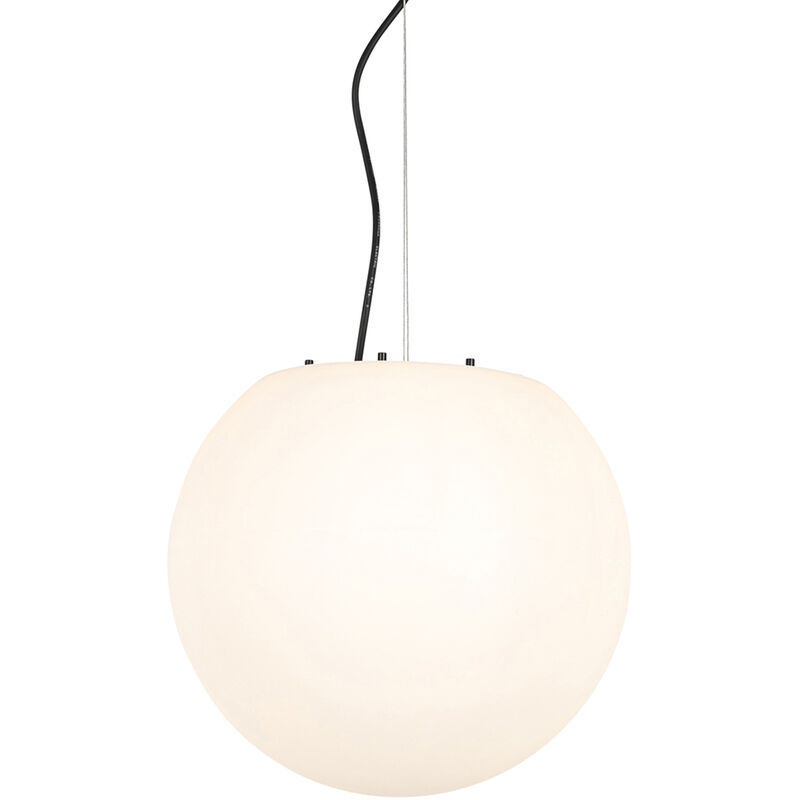 foto del prodotto qazqa lampada a sospensione nura moderno plastico bianco sfera max. 1 x watt