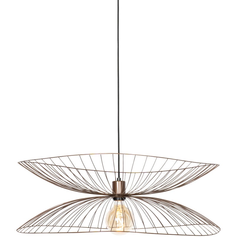 foto del prodotto qazqa lampada a sospensione pua design acciaio bronzo tondo e27 max. 1 x 4.9 watt