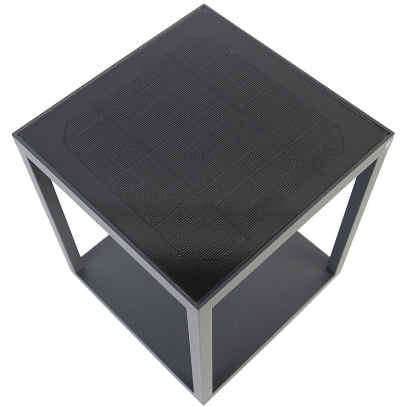 foto del prodotto qazqa lampada da esterno con sensore di movimento volendam moderno alluminio grigio cubo non sostituibile led max. 1 x 3.5 watt