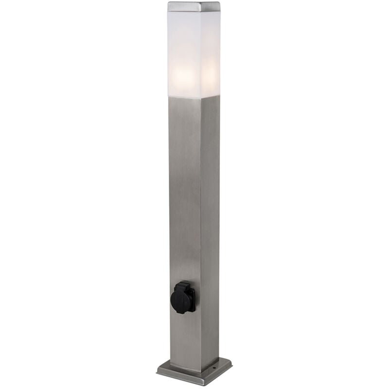 foto del prodotto qazqa lampada da esterno con spina malios moderno acciaio,plastico acciaio oblungo max. 1 x watt