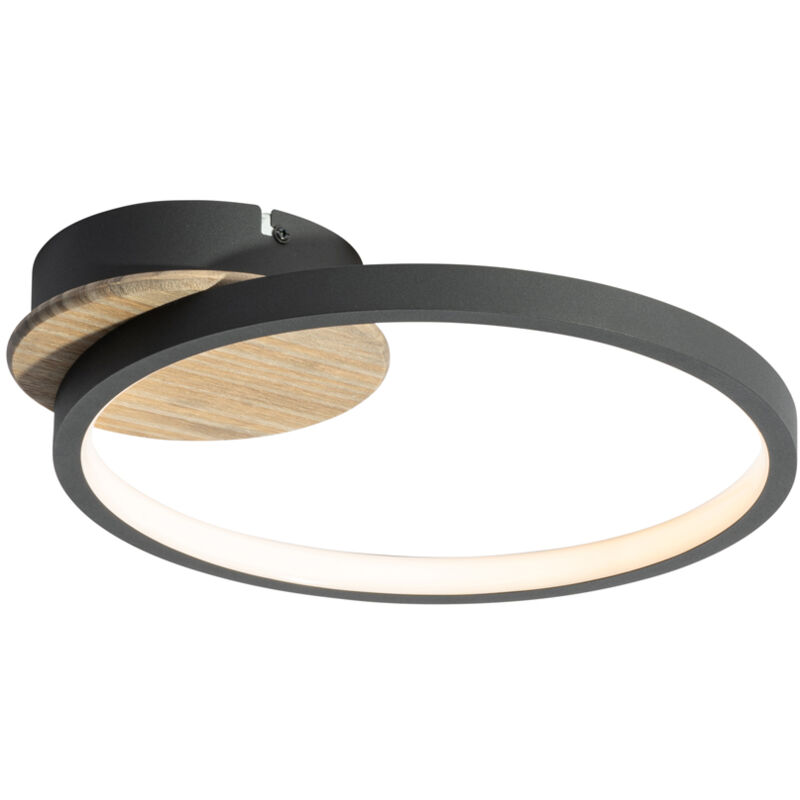 foto del prodotto qazqa lampada da soffitto alec moderno legno,plastico marrone tondo max. 1 x watt