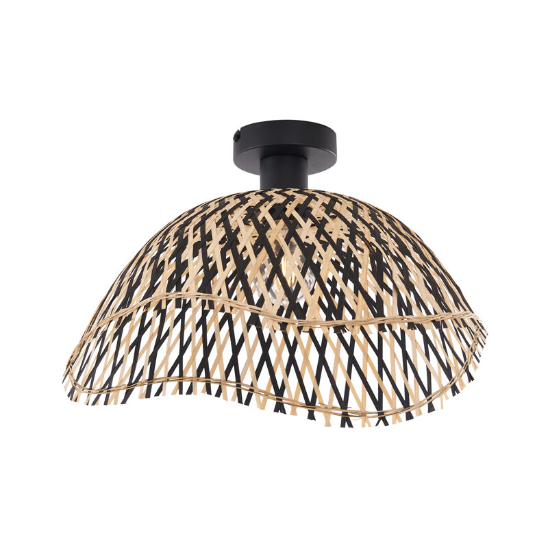 immagine 0 del prodotto qazqa lampada da soffitto alka art d co metallo,vetro legno nero tondo max. 1 x watt