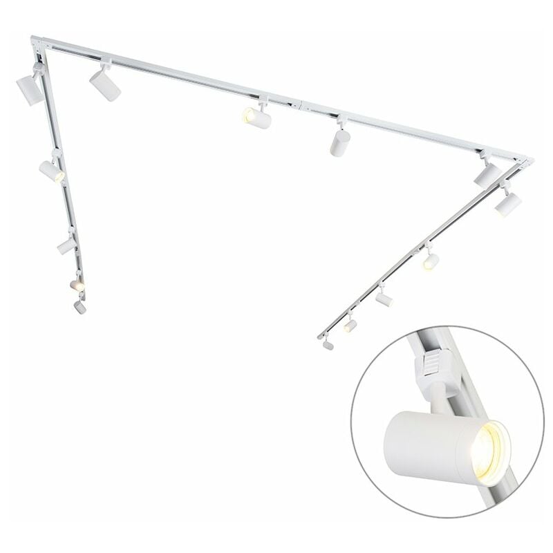 immagine 0 del prodotto qazqa lampada da soffitto jeana moderno acciaio bianco oblungo max. 14 x watt