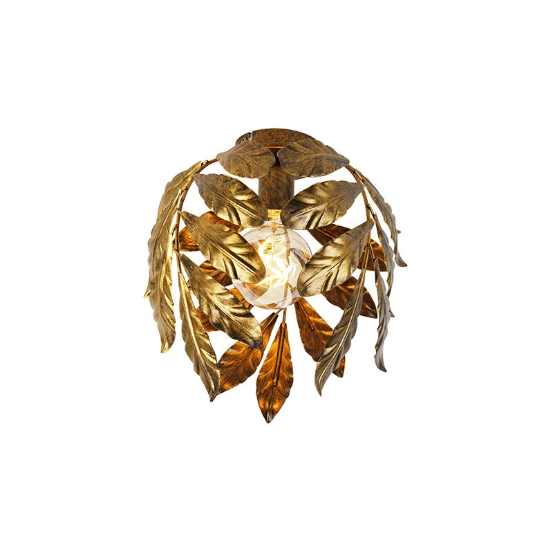 foto del prodotto qazqa lampada da soffitto linden classico acciaio oro ottone organico max. 1 x watt