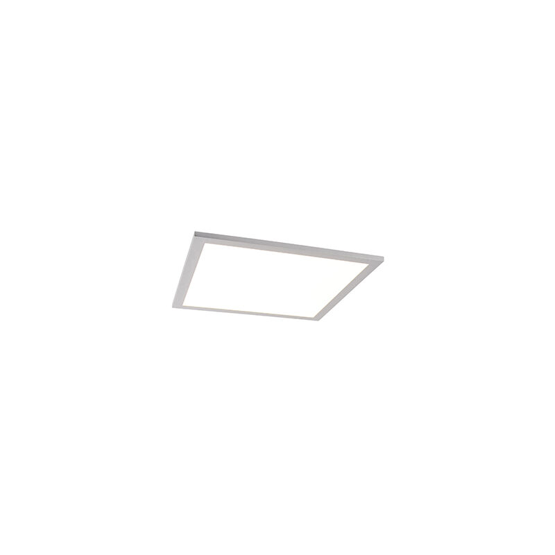 foto del prodotto qazqa lampada da soffitto liv moderno plastico,acciaio acciaio quadrato non sostituibile led max. 1 x 30 watt
