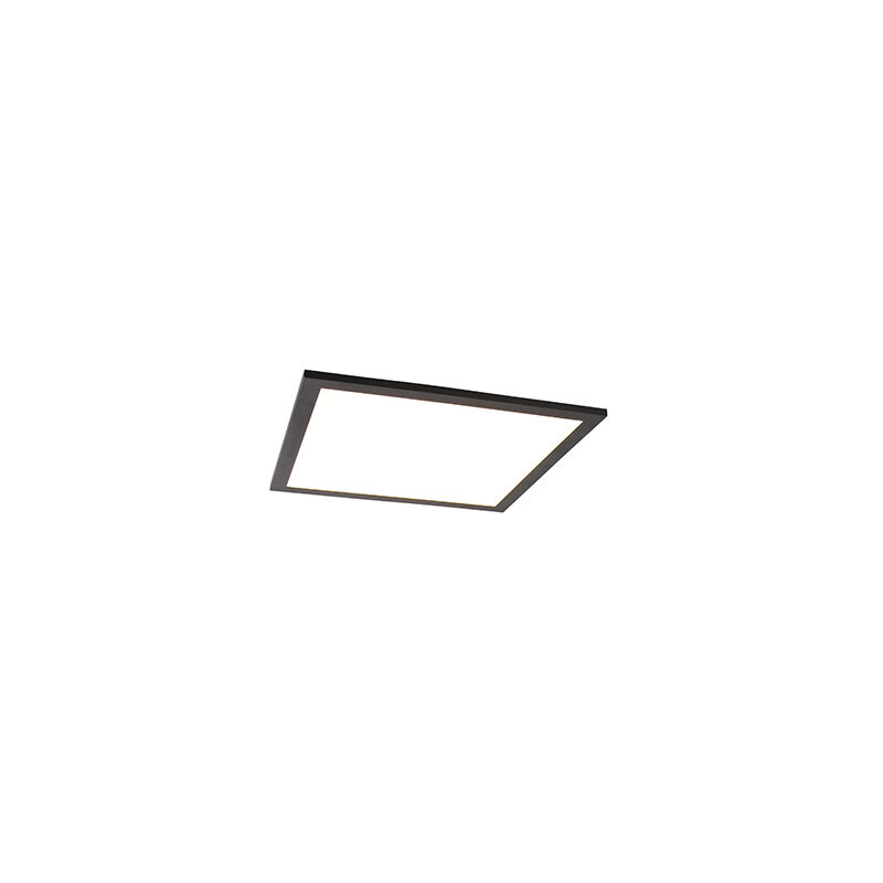 foto del prodotto qazqa lampada da soffitto liv moderno plastico,acciaio nero quadrato non sostituibile led max. 1 x 30 watt